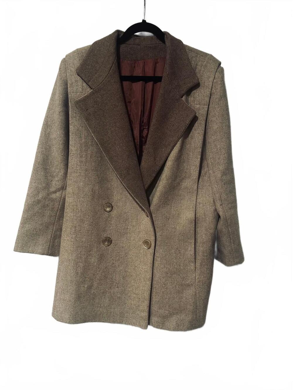 Vintage Beige Wool Blend coat